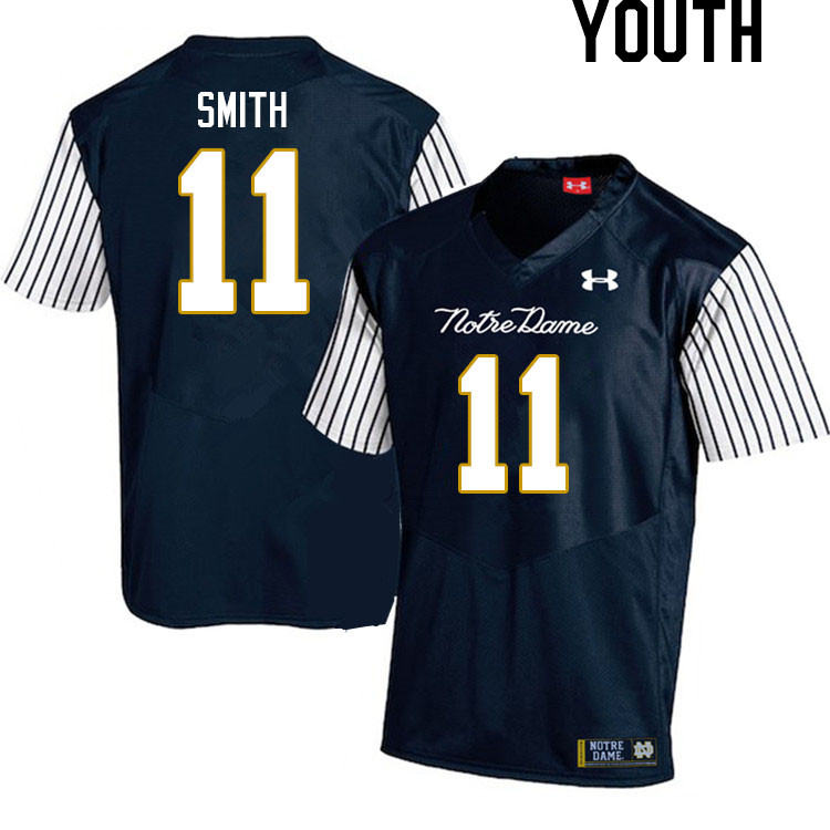 Youth #11 KK Smith Notre Dame Fighting Irish College Football Jerseys Stitched Sale-Alternate